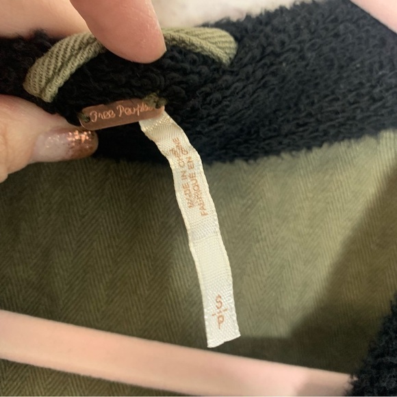 Free People Soft Peplum Hooded Military Army Green Cargo Jacket - Picture 12 of 15